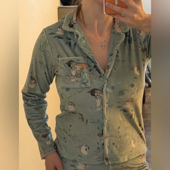 Disney Bambi Green Button-Up Top - Picture 3 of 4